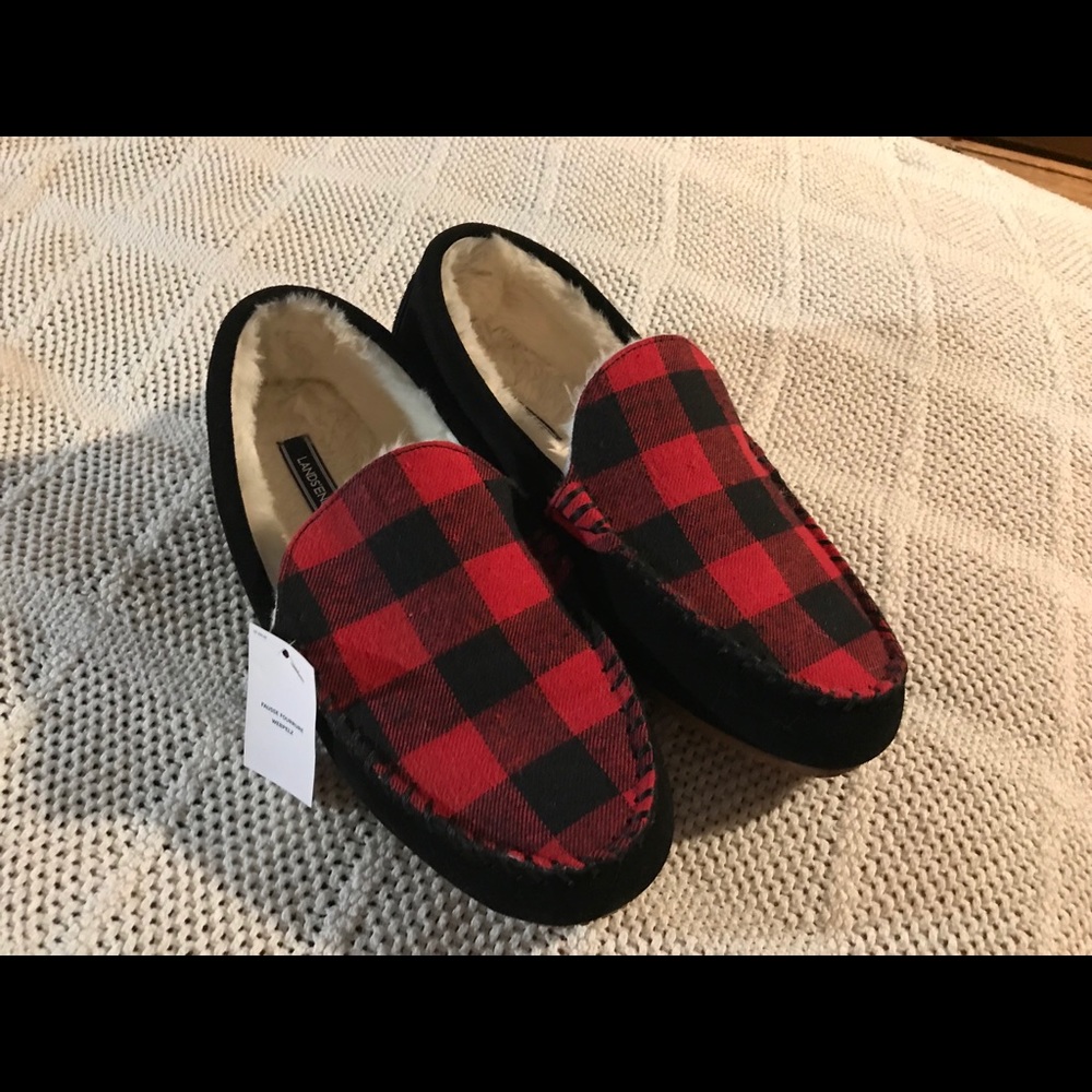 Lands’ End Men’s suede Moc Slippers